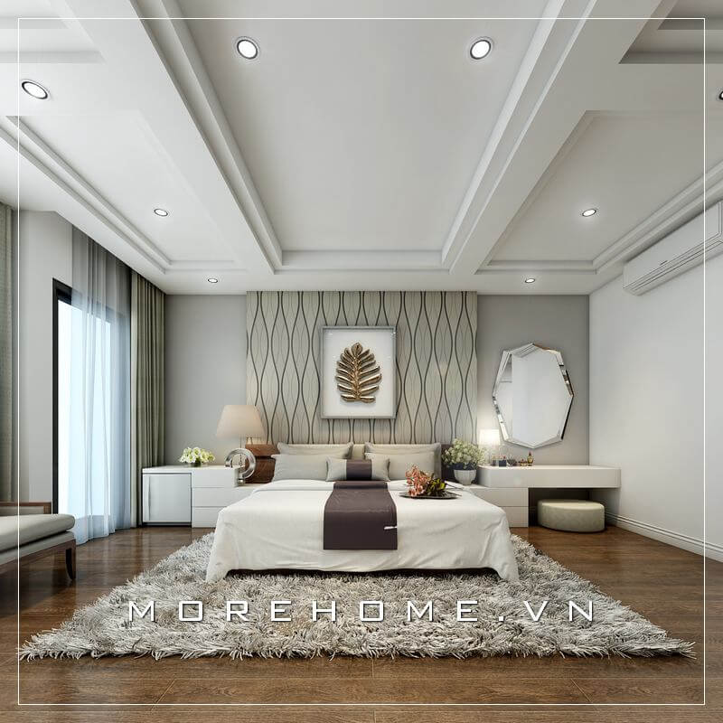 Giường ngủ chung cư gỗ công nghiệp